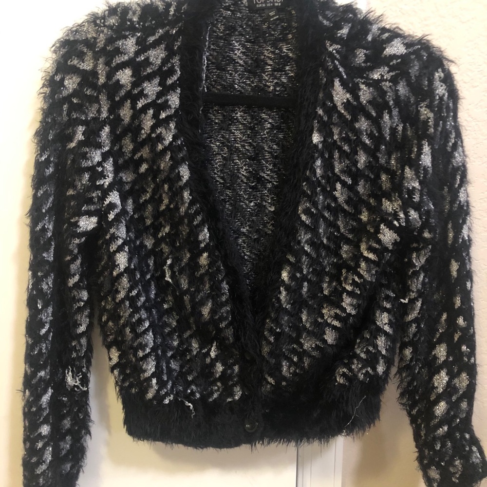 Sparkly fuzzy sweater